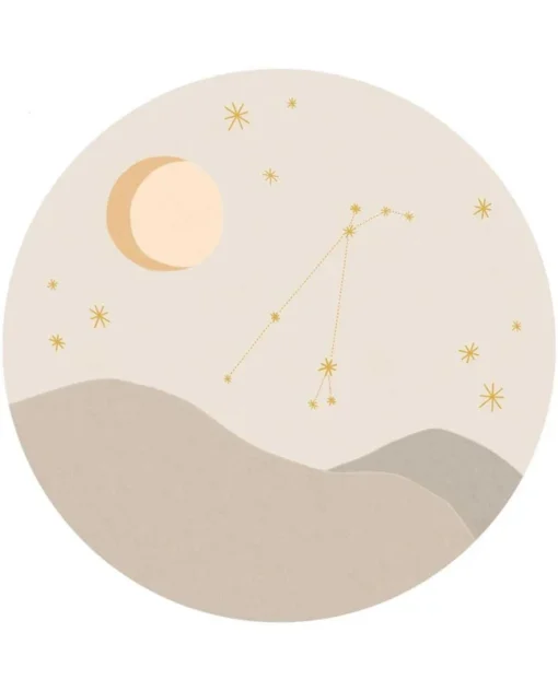 Eijffinger Explore behangcirkel Star Sign Aries Beige 323119