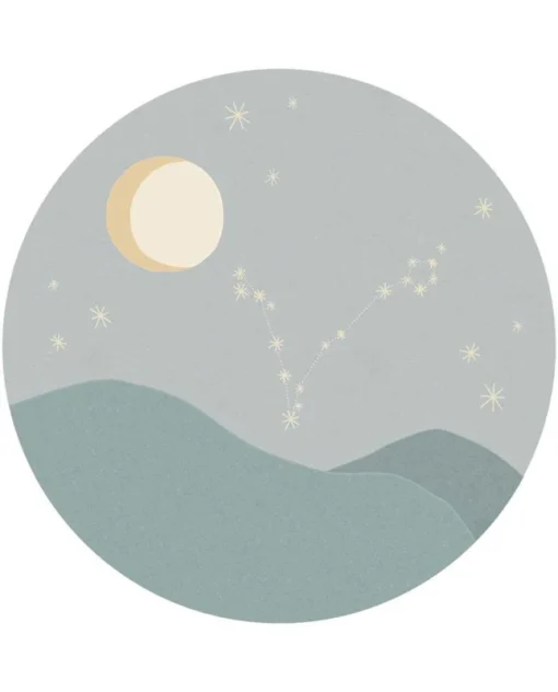 Eijffinger Explore behangcirkel Star Sign Pisces Blue 323118