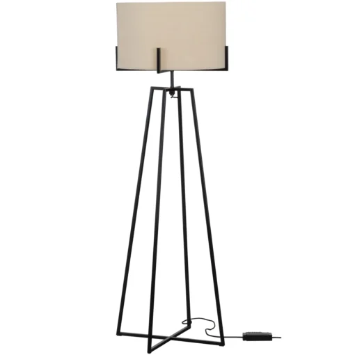 Holly Vloerlamp zwart / naturel