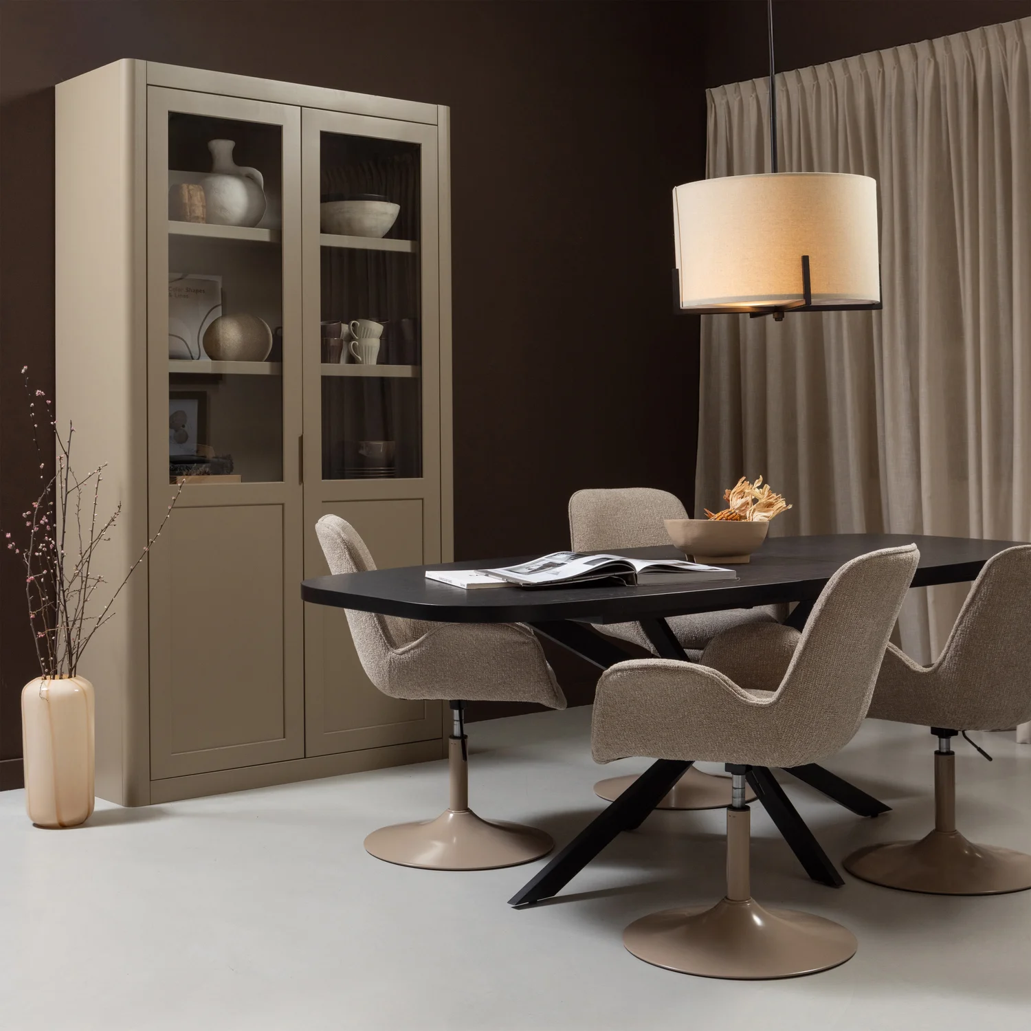 Holly hanglamp zwart / naturel - Image 2