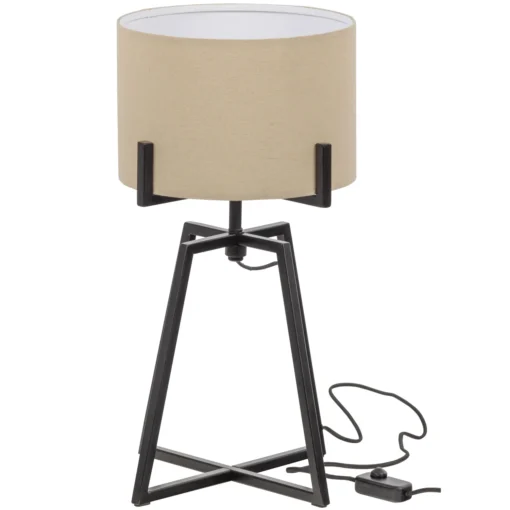 Holly tafellamp zwart / naturel