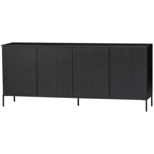 new gravure dressoir 200cm grenen zwart (fsc)