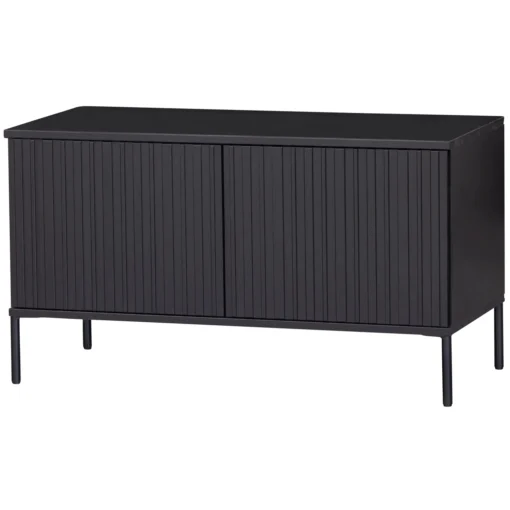 new gravure tv meubel 100 cm grenen zwart (fsc)