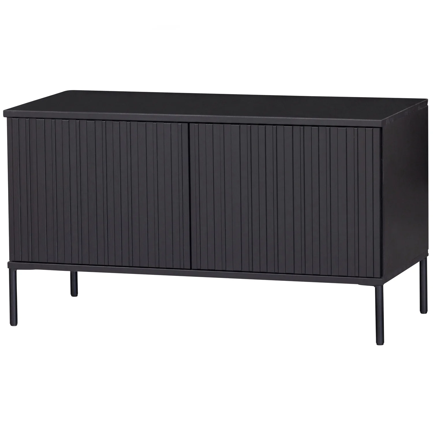 new gravure tv meubel 100 cm grenen zwart (fsc)