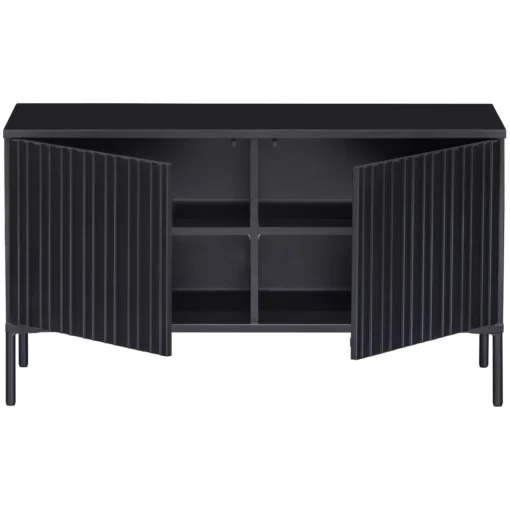 new gravure tv meubel 100 cm grenen zwart (fsc) - Image 2
