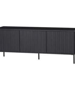 new gravure tv meubel 150 cm grenen zwart (fsc)