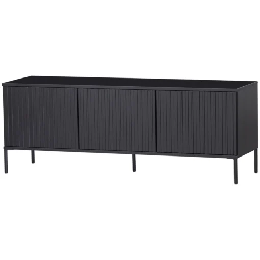 new gravure tv meubel 150 cm grenen zwart (fsc)