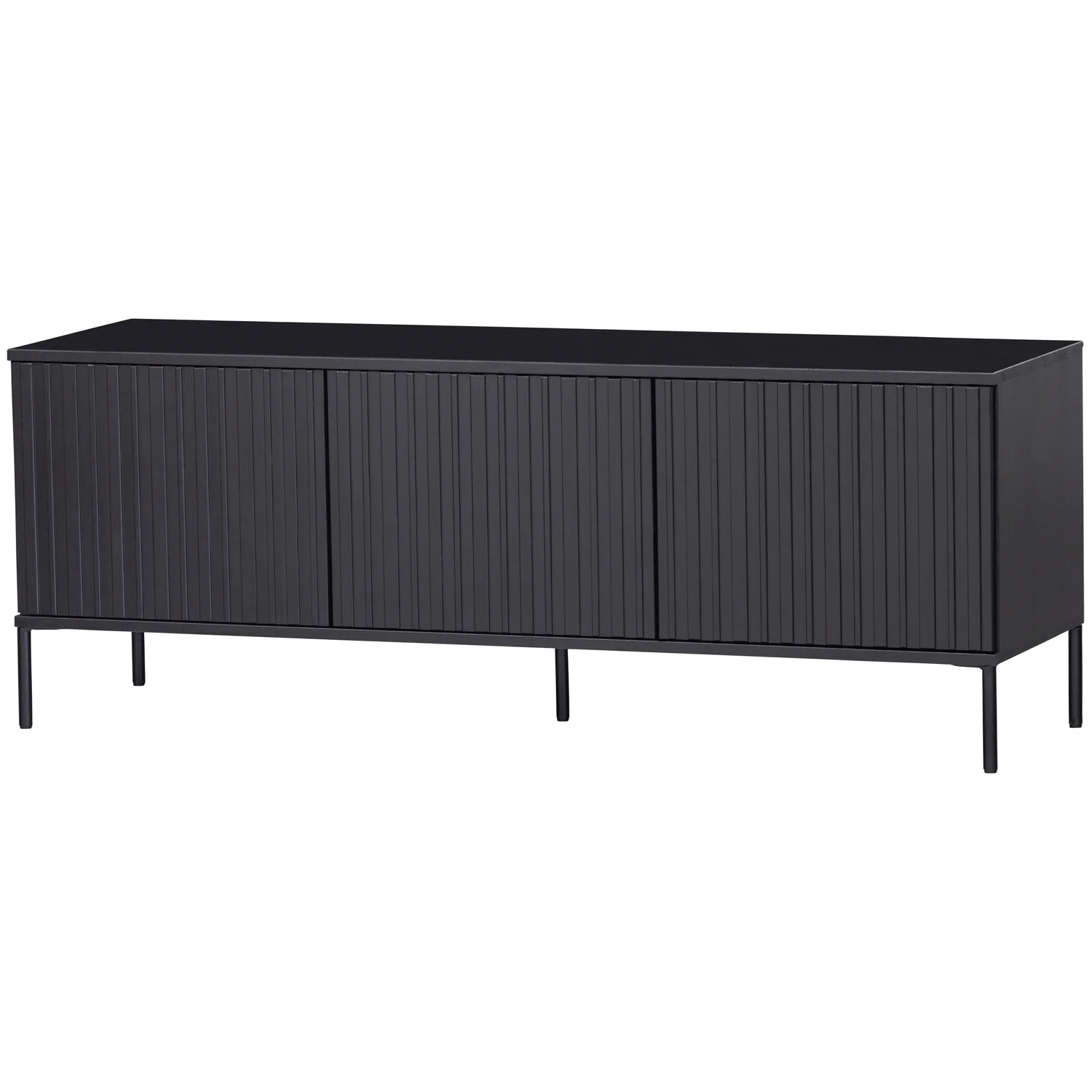 new gravure tv meubel 150 cm grenen zwart (fsc)