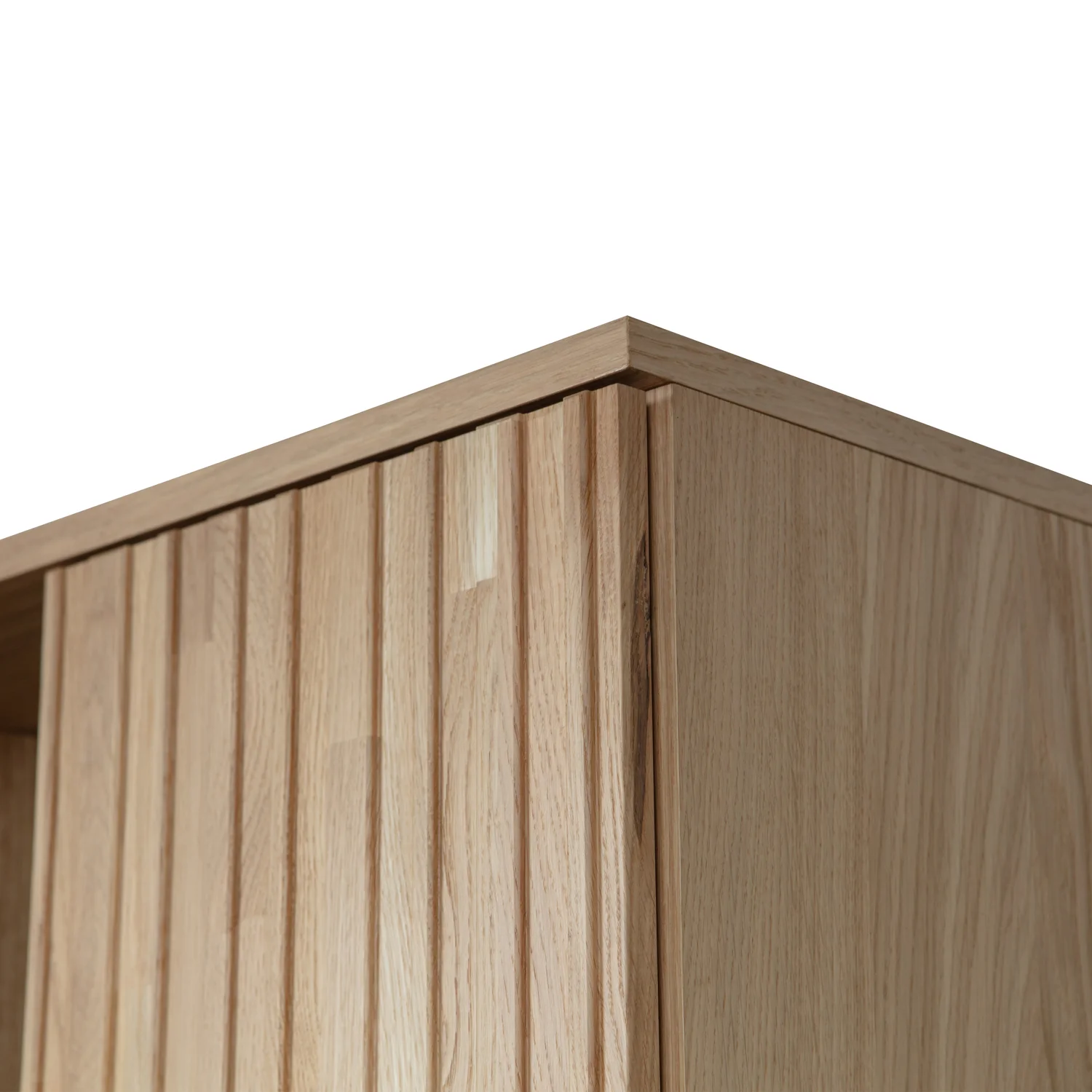new gravure hoge kast met lade eiken blanke lak (fsc) - Image 5