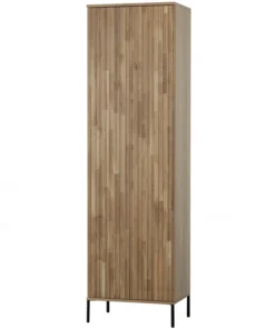 new gravure hoge kast met lade eiken blanke lak (fsc)