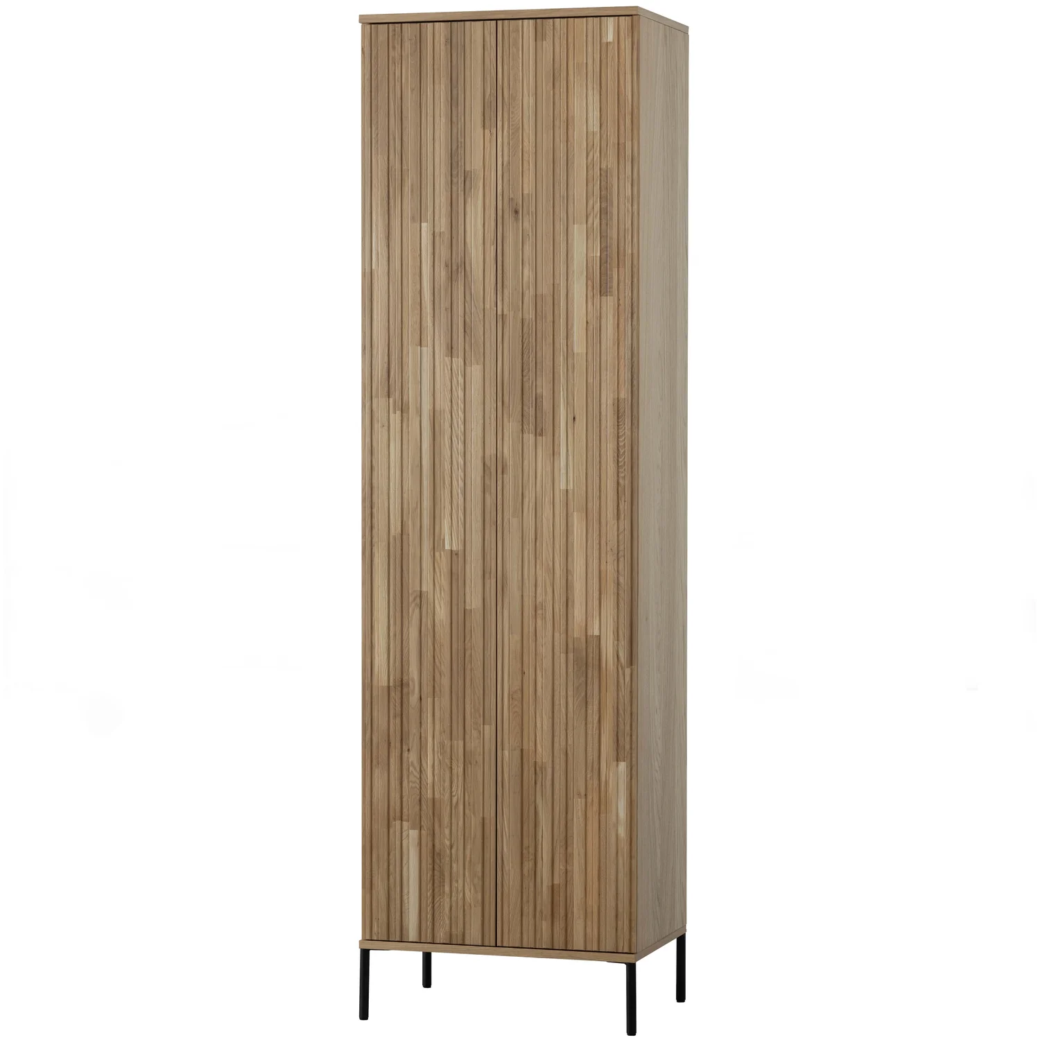 new gravure hoge kast met lade eiken blanke lak (fsc)