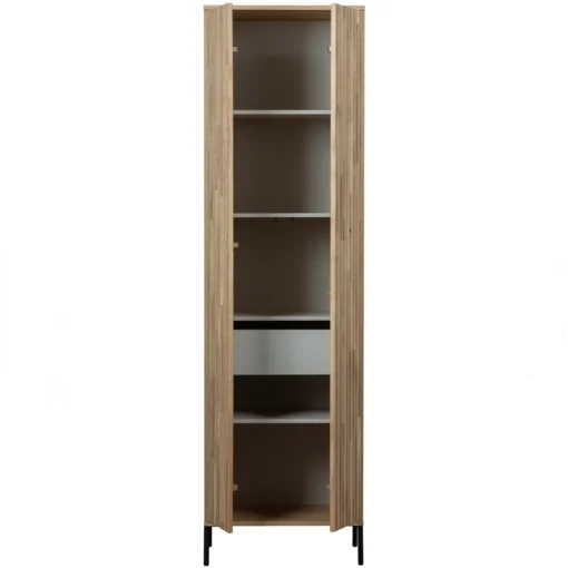 new gravure hoge kast met lade eiken blanke lak (fsc) - Image 3