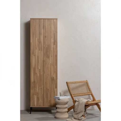 new gravure hoge kast met lade eiken blanke lak (fsc) - Image 2