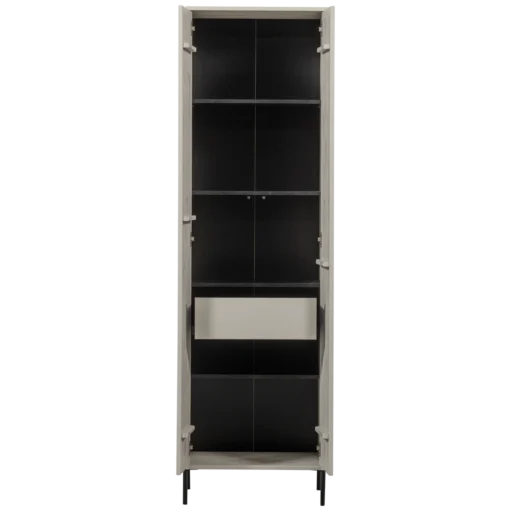 new gravure hoge kast met lade essen fineer espresso (fsc) - Image 2