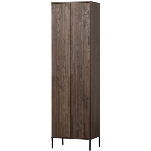 new gravure hoge kast met lade essen fineer espresso (fsc)