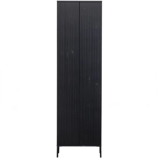 new gravure hoge kast met lade grenen zwart (fsc) - Image 6