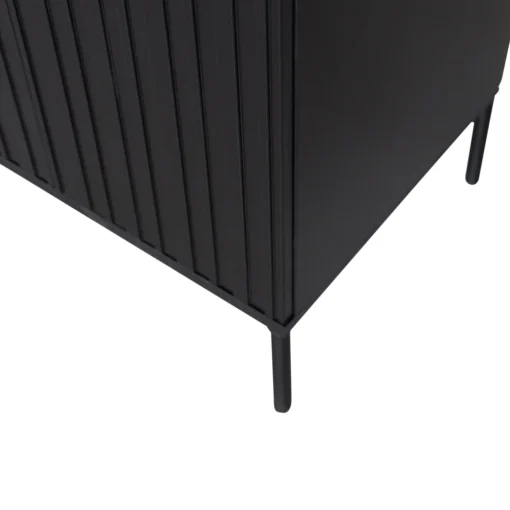 new gravure hoge kast met lade grenen zwart (fsc) - Image 5