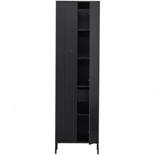 new gravure hoge kast met lade grenen zwart (fsc) - Image 3