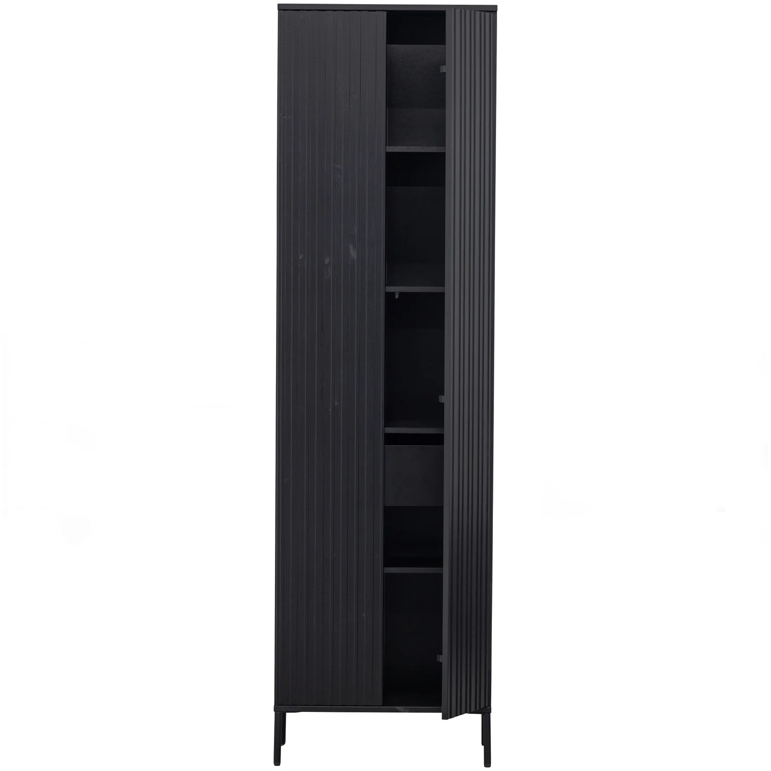 new gravure hoge kast met lade grenen zwart (fsc) - Image 3