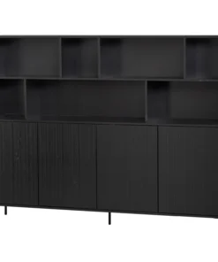 new gravure wandkast grenen zwart (fsc)
