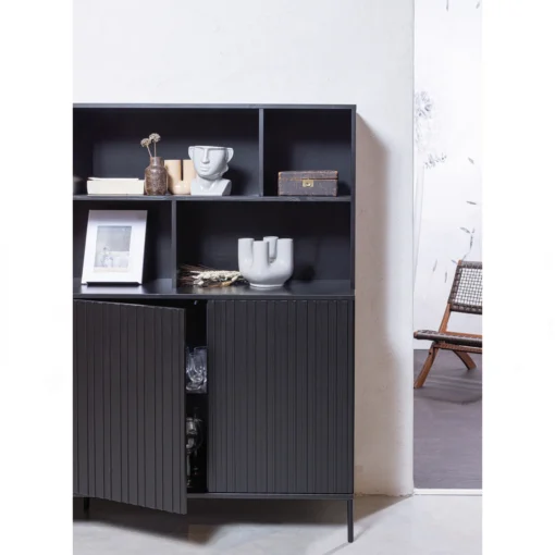 new gravure wandkast grenen zwart (fsc) - Image 2