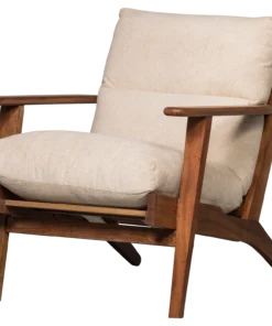 Houston fauteuil bouclé / hout naturel