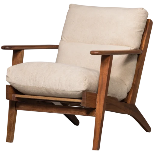 Houston fauteuil bouclé / hout naturel