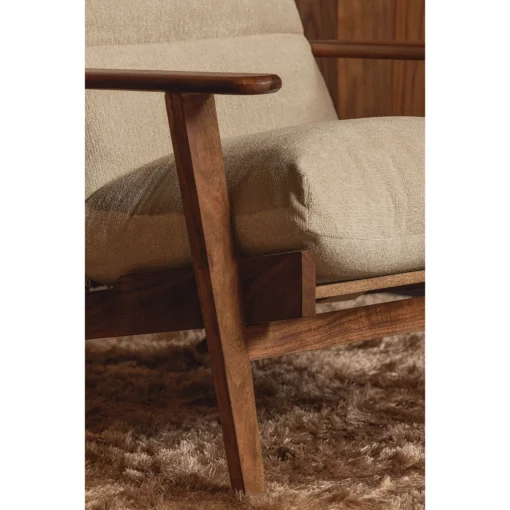 Houston fauteuil bouclé / hout naturel - Image 6