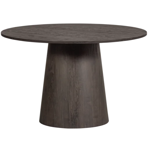 Maan eettafel rond mdf donker bruin 120 cm