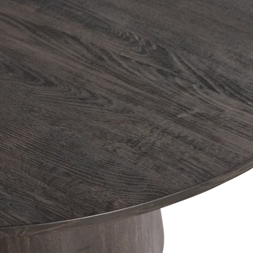 Maan eettafel rond mdf donker bruin 120 cm - Image 4