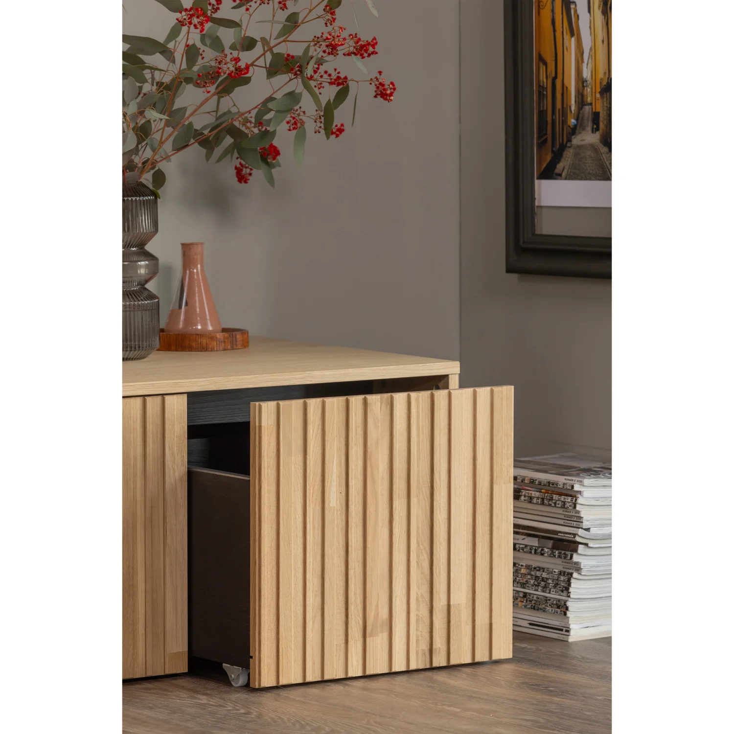 new gravure kistbank eiken blanke lak (fsc) - Image 2