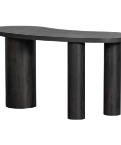 Maan organisch sidetable/bureau mdf donkerbruin