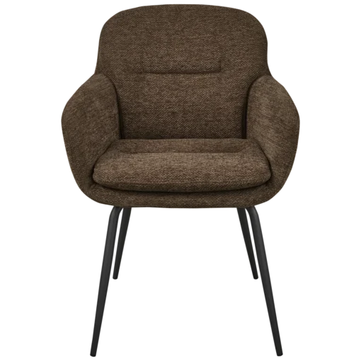 Runa eetkamerstoel chenille warm bruin - Image 3