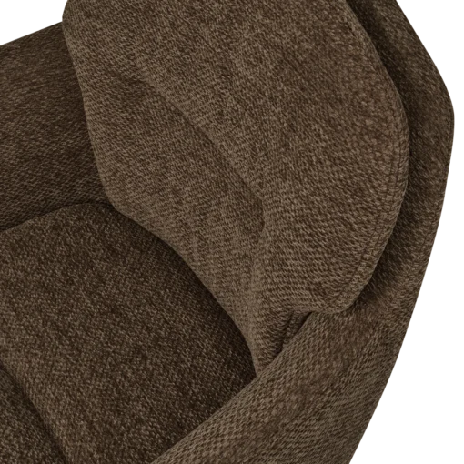 Runa eetkamerstoel chenille warm bruin - Image 6