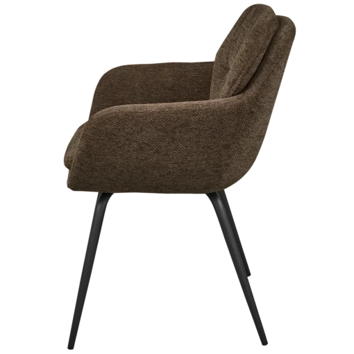 Runa eetkamerstoel chenille warm bruin - Image 4