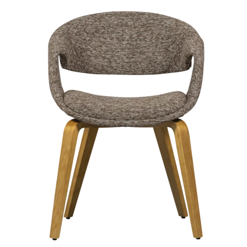 Yossi eetkamerstoel bruin met houten poot naturel - Image 4