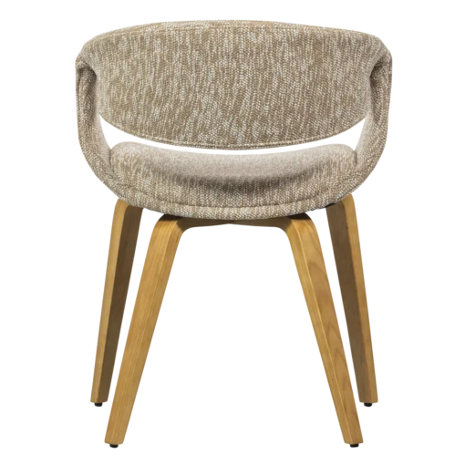 Yossi eetkamerstoel zand met houten poot naturel - Image 3