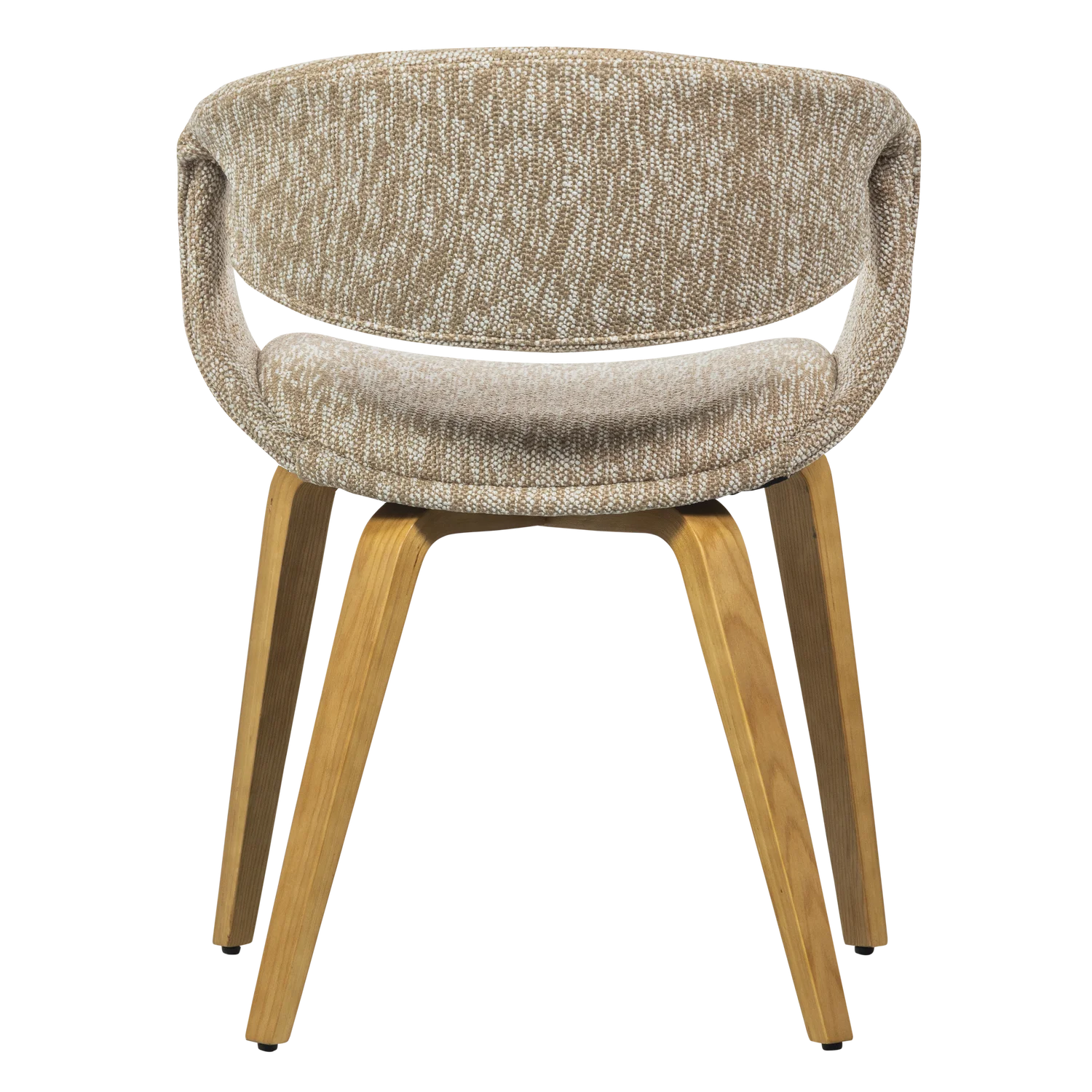 Yossi eetkamerstoel zand met houten poot naturel - Image 3