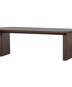 Ellips eetkamertafel mango hout walnoot 90x240 cm