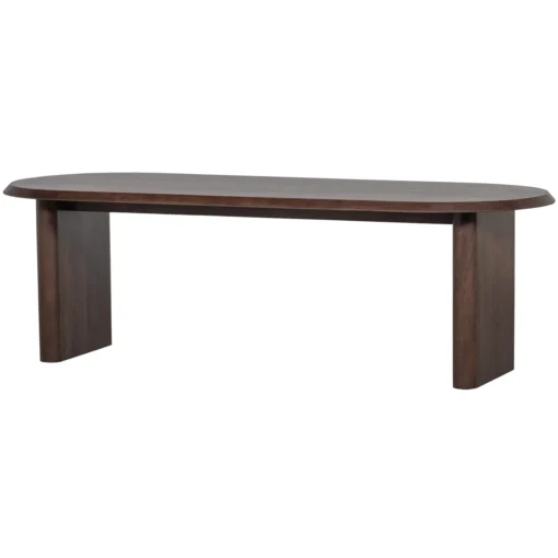 Ellips eetkamertafel mango hout walnoot 90x240 cm