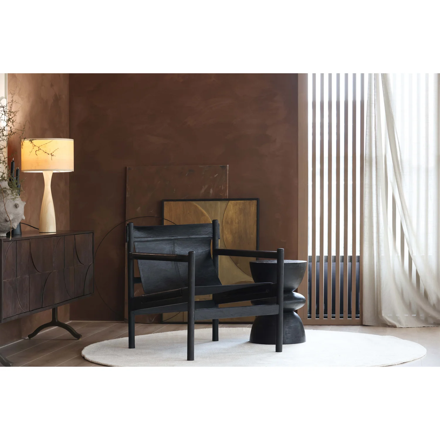 Draw dressoir mango hout walnoot - Image 9