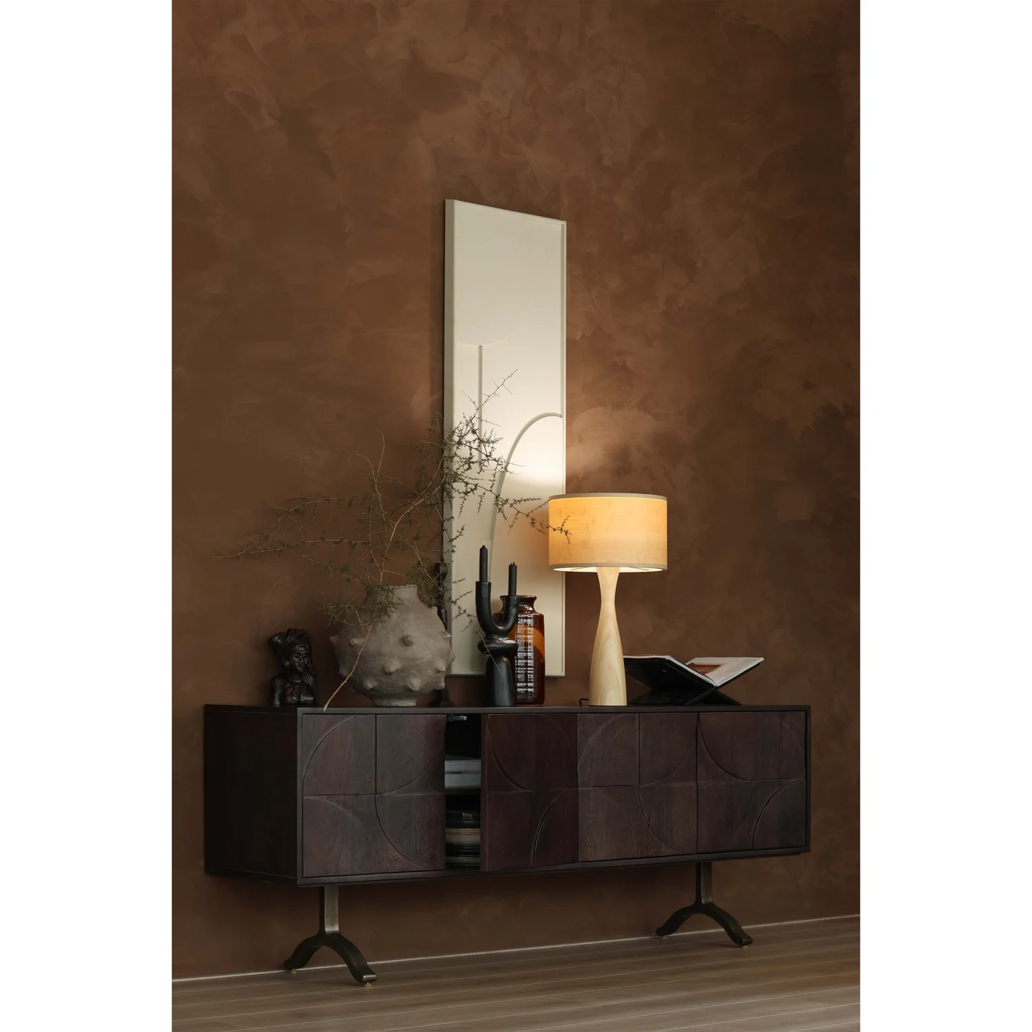 Draw dressoir mango hout walnoot - Image 2