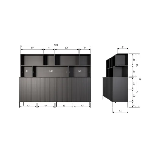 new gravure opzetkast grenen zwart (fsc) - Image 4