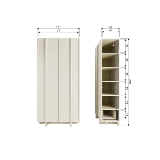 Basu opbergkast 200 cm grenen dust (fsc) - Image 3