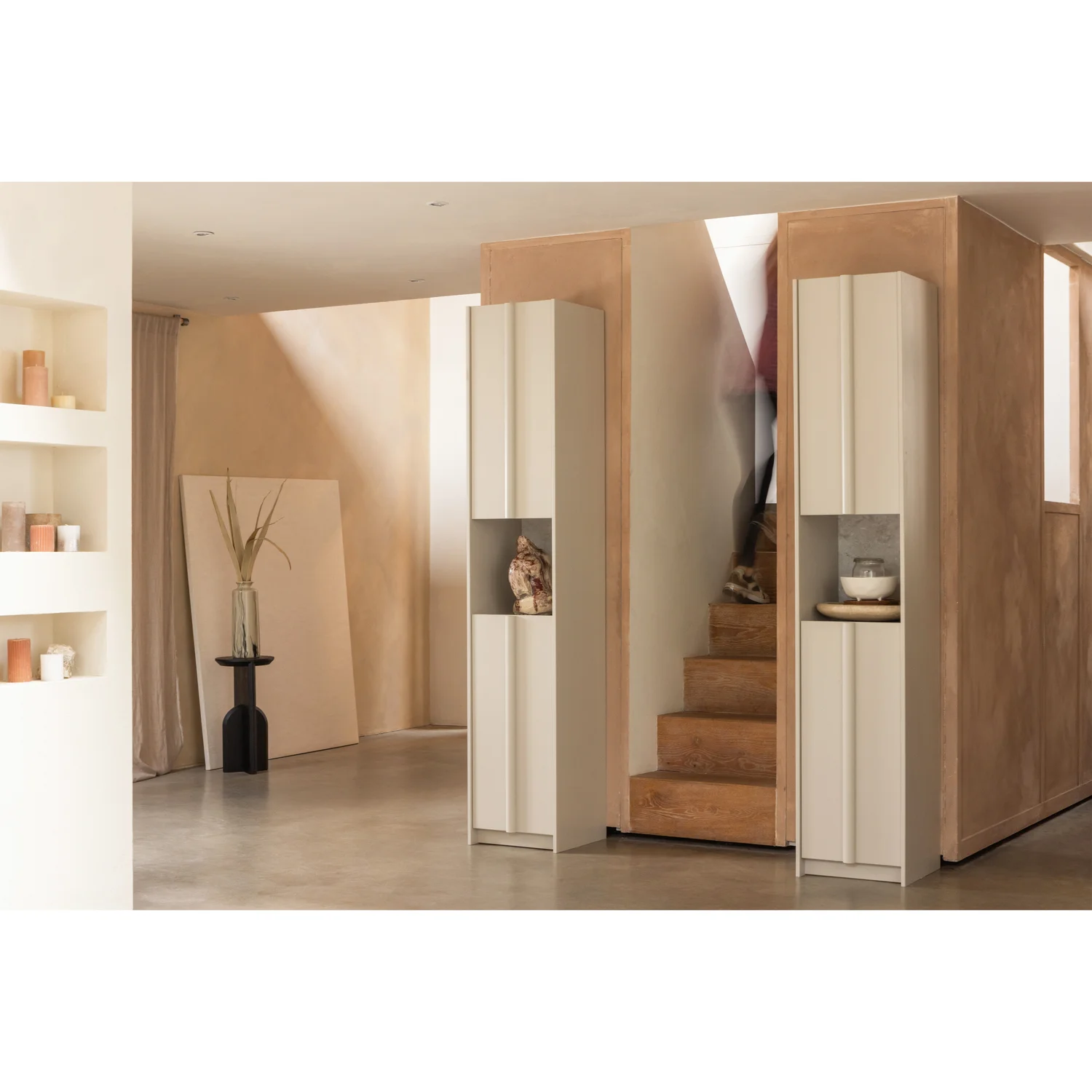Basu smalle kast 40cm grenen dust incl. concrete decor (fsc) - Image 2