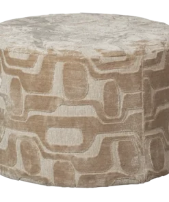 Yago poef viscose dessin naturel 43x60cm