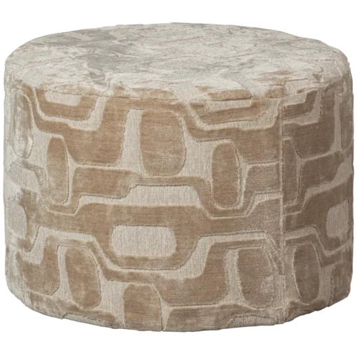 Yago poef viscose dessin naturel 43x60cm