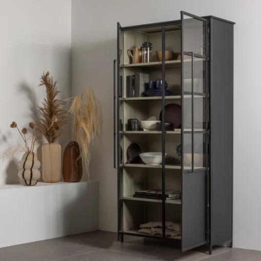 Arles vaas glas met streep naturel set v2 - Image 5