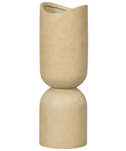 Mosi vaas/plantenpot fiber clay beige 75xØ25 cm