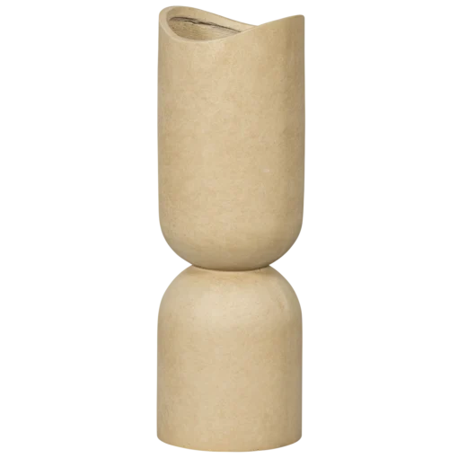 Mosi vaas/plantenpot fiber clay beige 75xØ25 cm